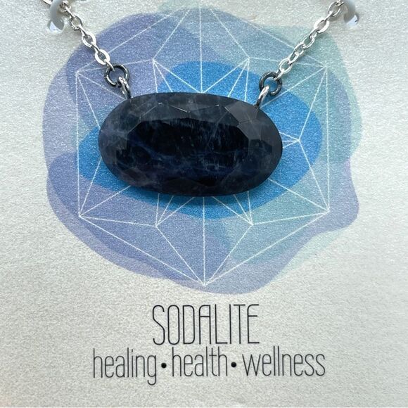 Healing Stone Sodalite Necklace - Picture 3 of 4